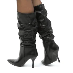 Clearance Stivali alti neri da Donna con tacco 9 cm Donna Stivali Donna