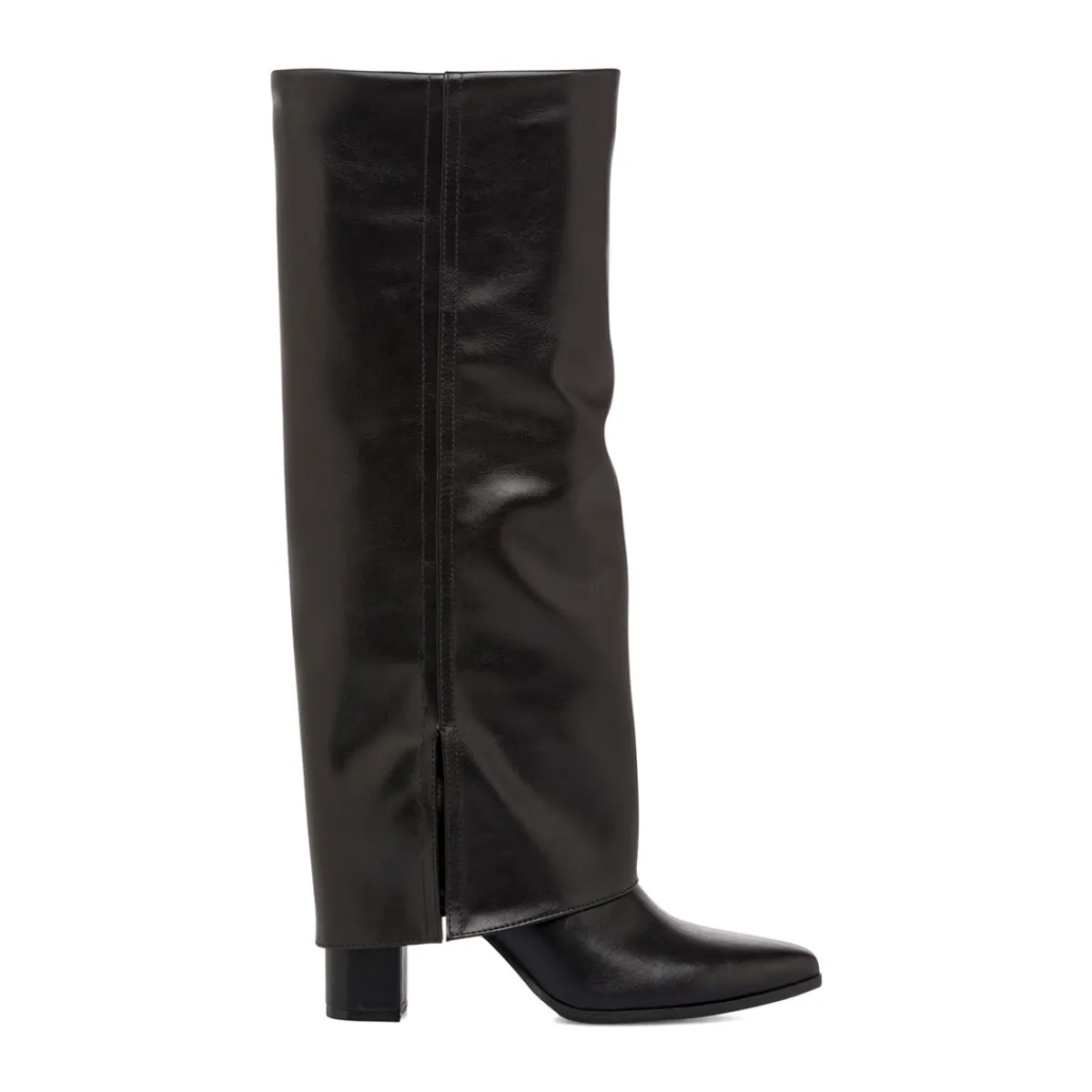 Best Stivali alti neri da Donna con risvolto e con tacco 7,5 cm Donna Stivali Donna