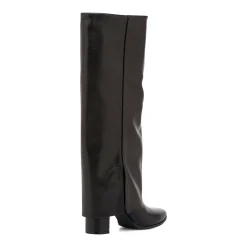 Best Stivali alti neri da Donna con risvolto e con tacco 7,5 cm Donna Stivali Donna