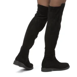 Best Stivali alti neri da Donna effetto scamosciato Donna Stivali Donna