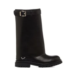 Hot Stivali biker neri da ragazza con fibbia e risvolto Bambino Stivaletti Bambina|Scarpe Ragazza