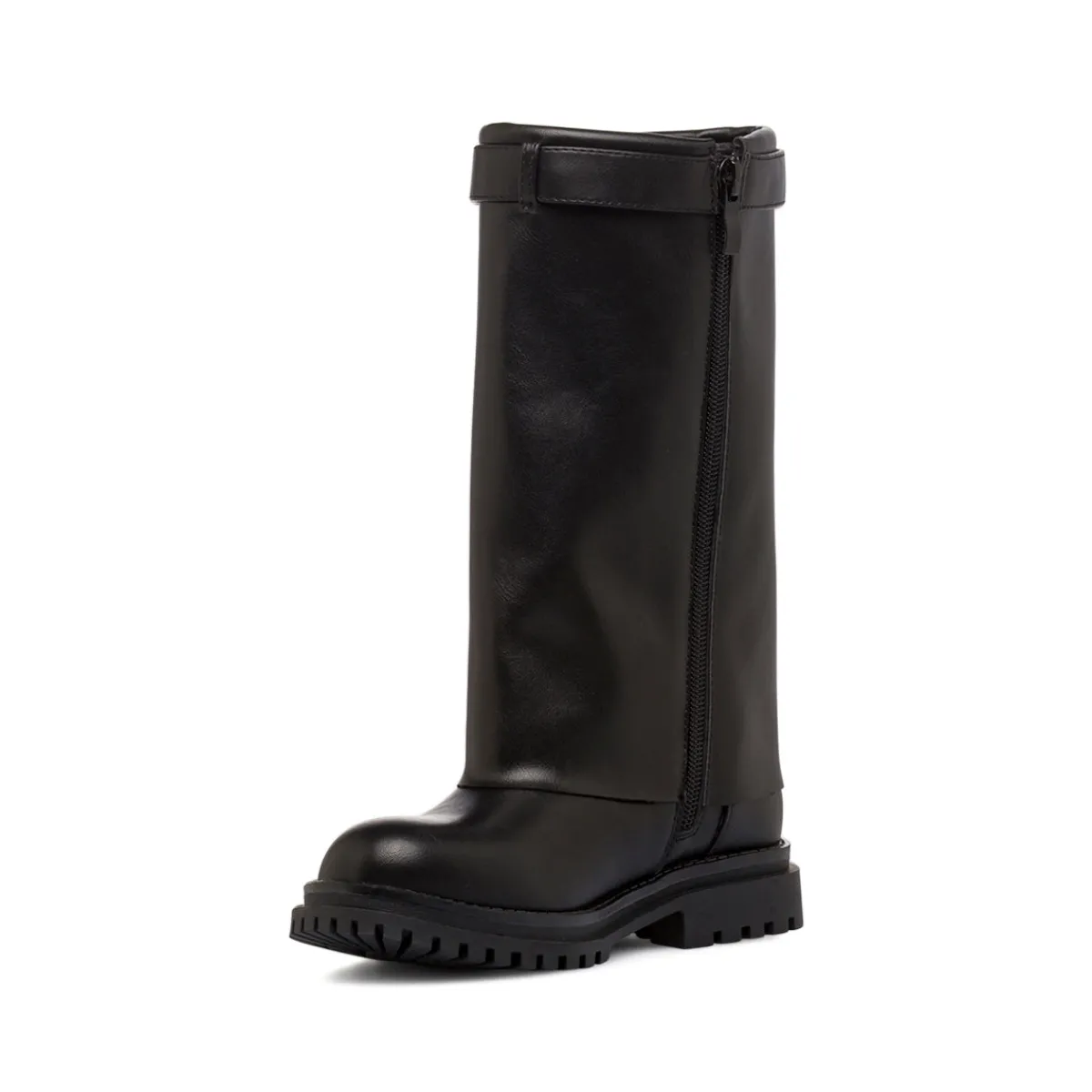 Hot Stivali biker neri da ragazza con fibbia e risvolto Bambino Stivaletti Bambina|Scarpe Ragazza