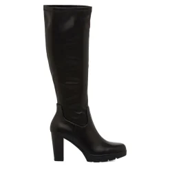 Clearance Stivali comfort alti da donna neri con tacco 9 cm Donna Scarpe Comfort|Stivali Donna