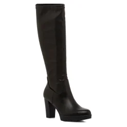 Clearance Stivali comfort alti da donna neri con tacco 9 cm Donna Scarpe Comfort|Stivali Donna