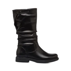 Discount Stivali comfort da donna neri effetto piegato Donna Scarpe Comfort|Stivali Donna