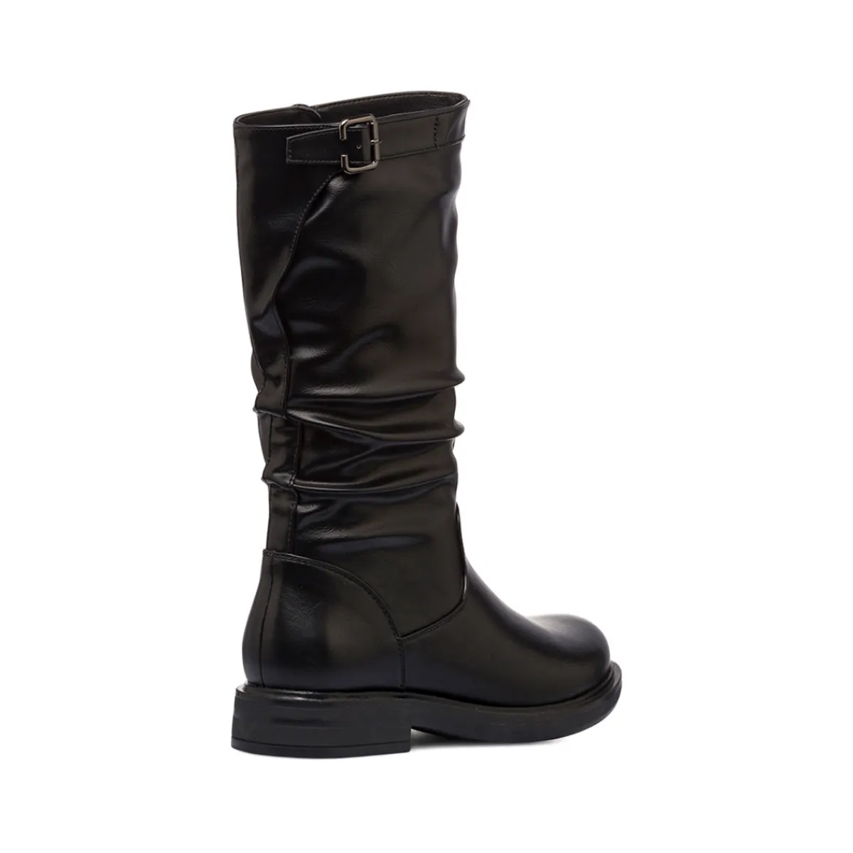 Discount Stivali comfort da donna neri effetto piegato Donna Scarpe Comfort|Stivali Donna