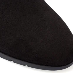 Clearance Stivali comfort neri da Donna con tacco 7 effetto scamosciato Donna Scarpe Comfort|Stivali Donna