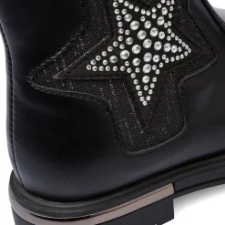 Clearance Stivali da bambina neri con glitter Bambino Stivaletti Bambina