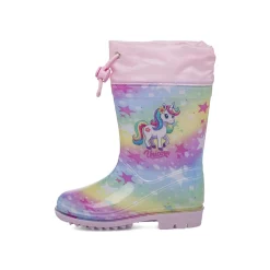 Discount Stivali da pioggia arcobaleno da Bambina con stampa Bambino Stivali Da Pioggia Bambino