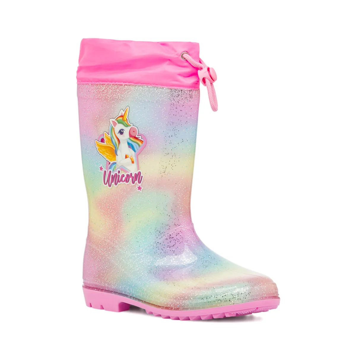 Outlet Stivali di gomma da pioggia multicolore con glitter Bambino Stivali Da Pioggia Bambino