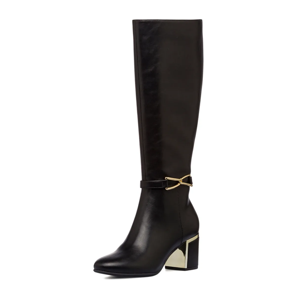 Best Stivali eleganti da donna neri con tacco 6,5 cm e dettaglio laminato Donna Scarpe Eleganti|Scarpe Cerimonia Donna