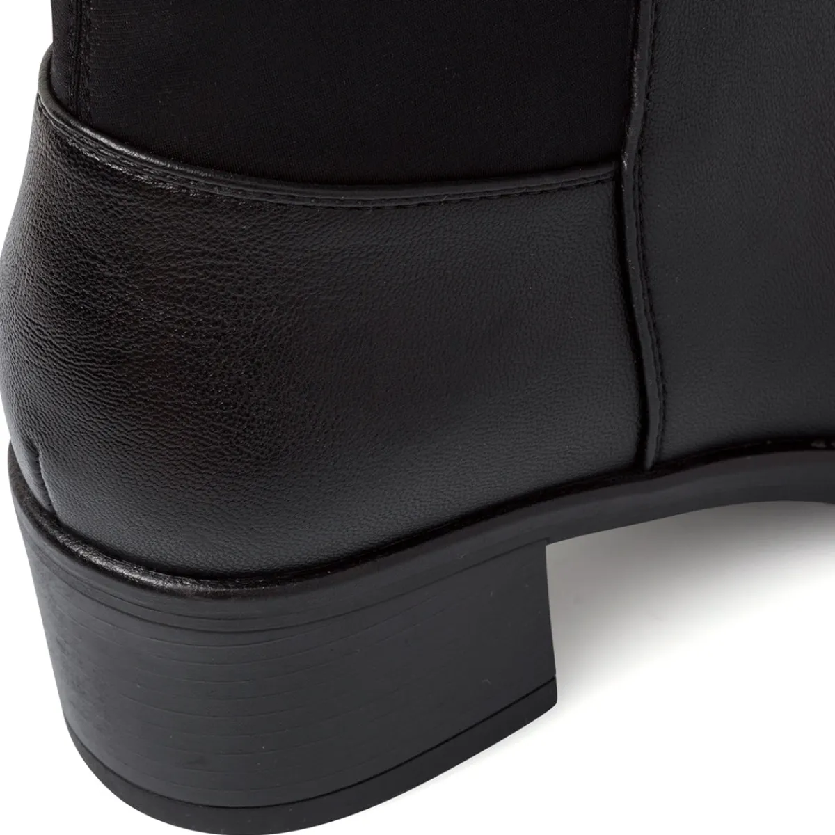 Clearance Stivali neri alti da Donna con tacco basso Donna Stivali Donna