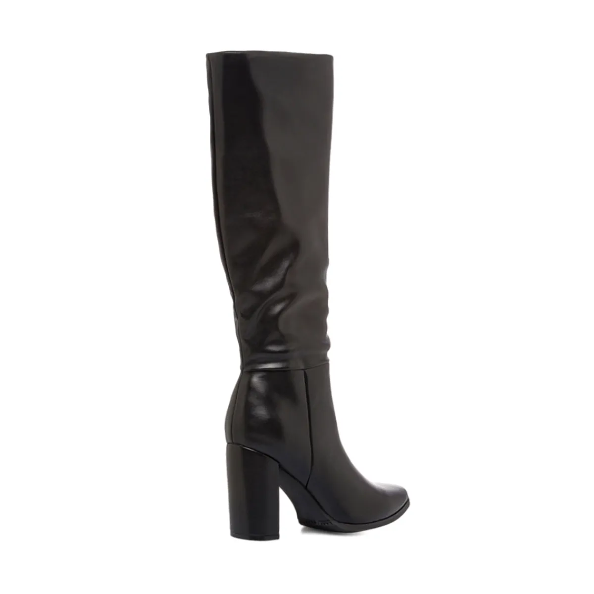 Clearance Stivali neri alti da Donna con tacco a colonna 8 cm Donna Stivali Donna