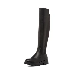 Online Stivali neri alti da Donna con fascia elastica Donna Stivali Donna