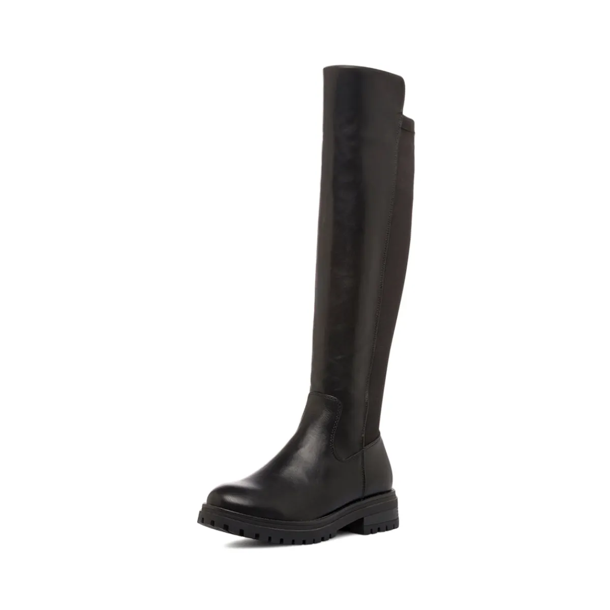 Online Stivali neri alti da Donna con fascia elastica Donna Stivali Donna