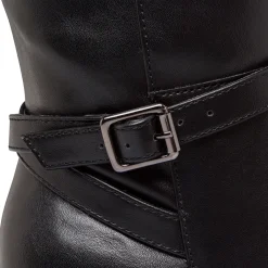 Stivali neri da Donna con fibbia e tacco 5 cm Donna Stivali Donna