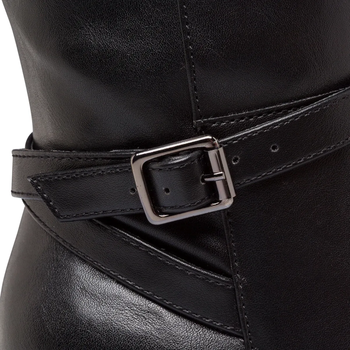 Stivali neri da Donna con fibbia e tacco 5 cm Donna Stivali Donna