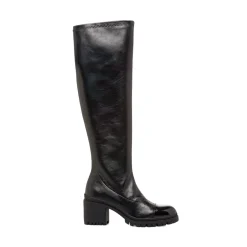 Hot Stivali neri da Donna con puntale verniciato Donna Stivali Donna