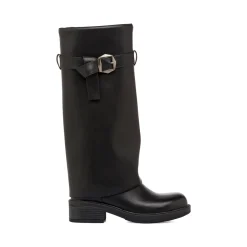 Hot Stivali neri da Donna con fibbia alta Donna Stivali Donna