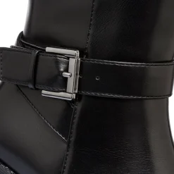 New Stivali neri da Donna con fibbia e tacco 7,5 cm Donna Stivali Donna