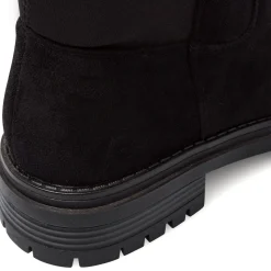 Online Stivali neri da Donna effetto scamosciato Donna Stivali Donna