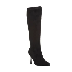 Clearance Stivali neri da Donna effetto scamosciato con tacco 9 cm Donna Stivali Donna