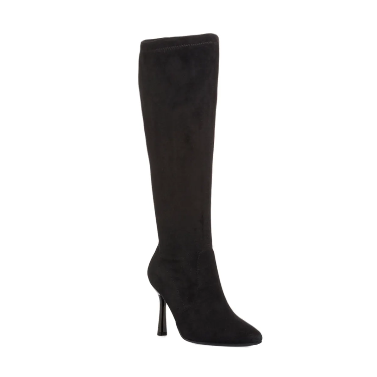 Clearance Stivali neri da Donna effetto scamosciato con tacco 9 cm Donna Stivali Donna