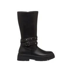 Clearance Stivali neri da ragazza con cinturini Bambino Stivaletti Bambina|Scarpe Ragazza