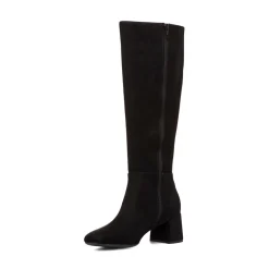 Hot Stivali neri effetto scamosciato da Donna con tacco 6 cm Donna Stivali Donna