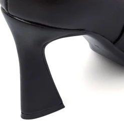 Discount Stivali slouchy neri da Donna con tacco a colonna 7,5 cm Donna Stivali Donna