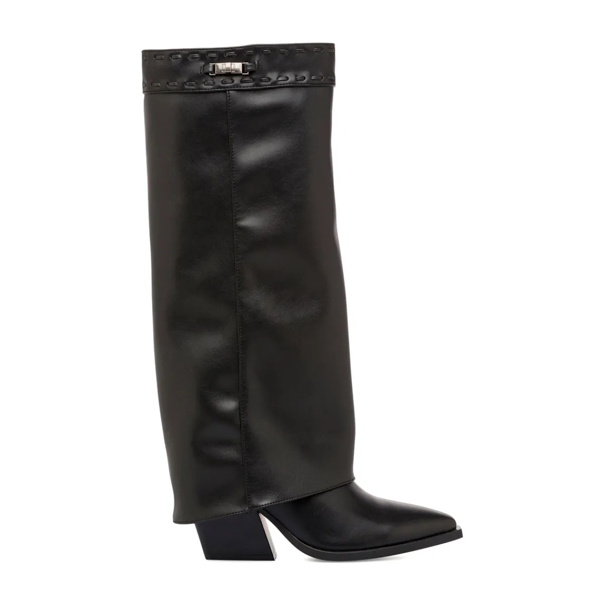 Clearance Stivali texani camperos con risvolto neri da Donna Donna Stivali Texani|Stivali Donna