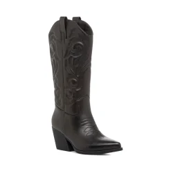 Stivali texani Camperos da donna neri con tacco 6 cm Donna Stivali Texani|Stivali Donna