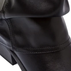 Best Stivali Texani neri da Donna effetto stropicciato Donna Stivali Donna|Stivali Texani