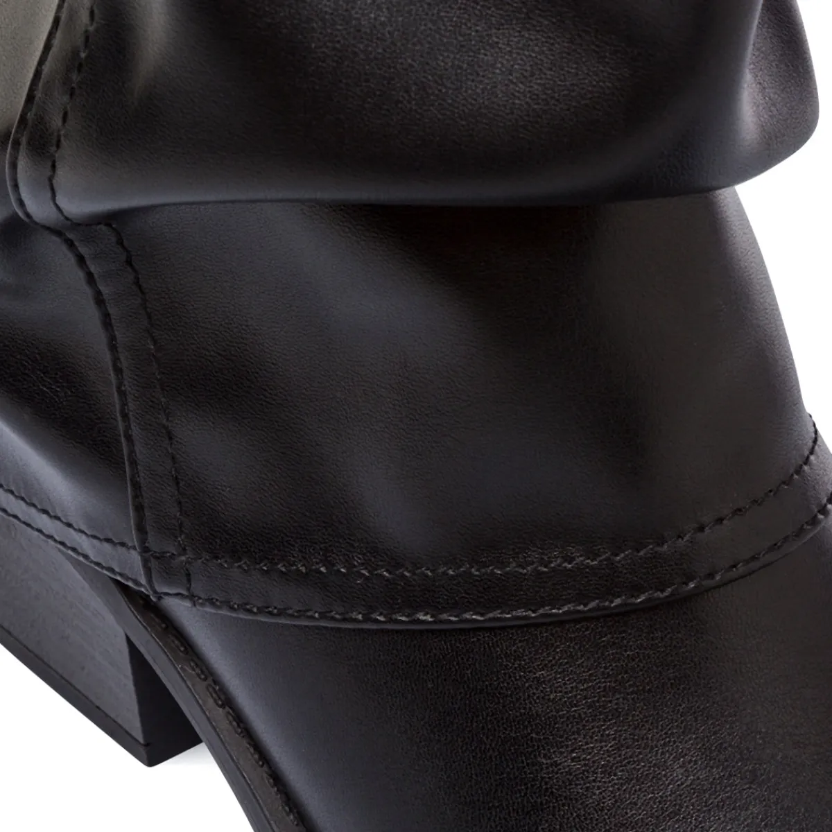 Best Stivali Texani neri da Donna effetto stropicciato Donna Stivali Donna|Stivali Texani