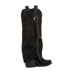 Hot Stivali texani neri da Donna con fibbia Donna Stivali Texani|Stivali Donna