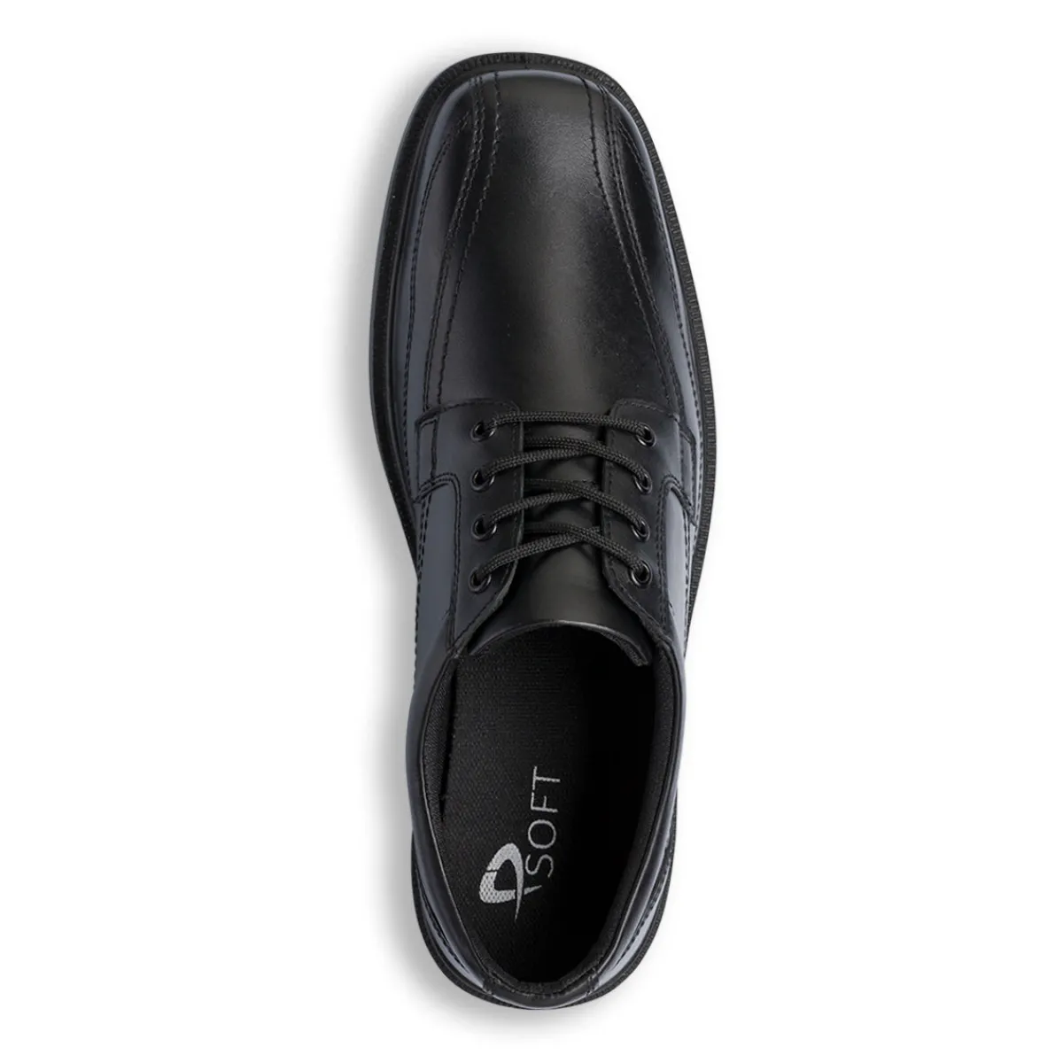 Outlet Stringate comfort derby da uomo nere in pelle con soletta in memory foam Uomo Scarpe Comfort Uomo|Stringate Uomo