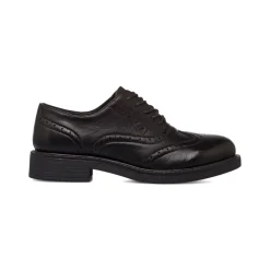 New Stringate da donna nere con dettagli brogue con allacciature oxford Donna Stringate Donna