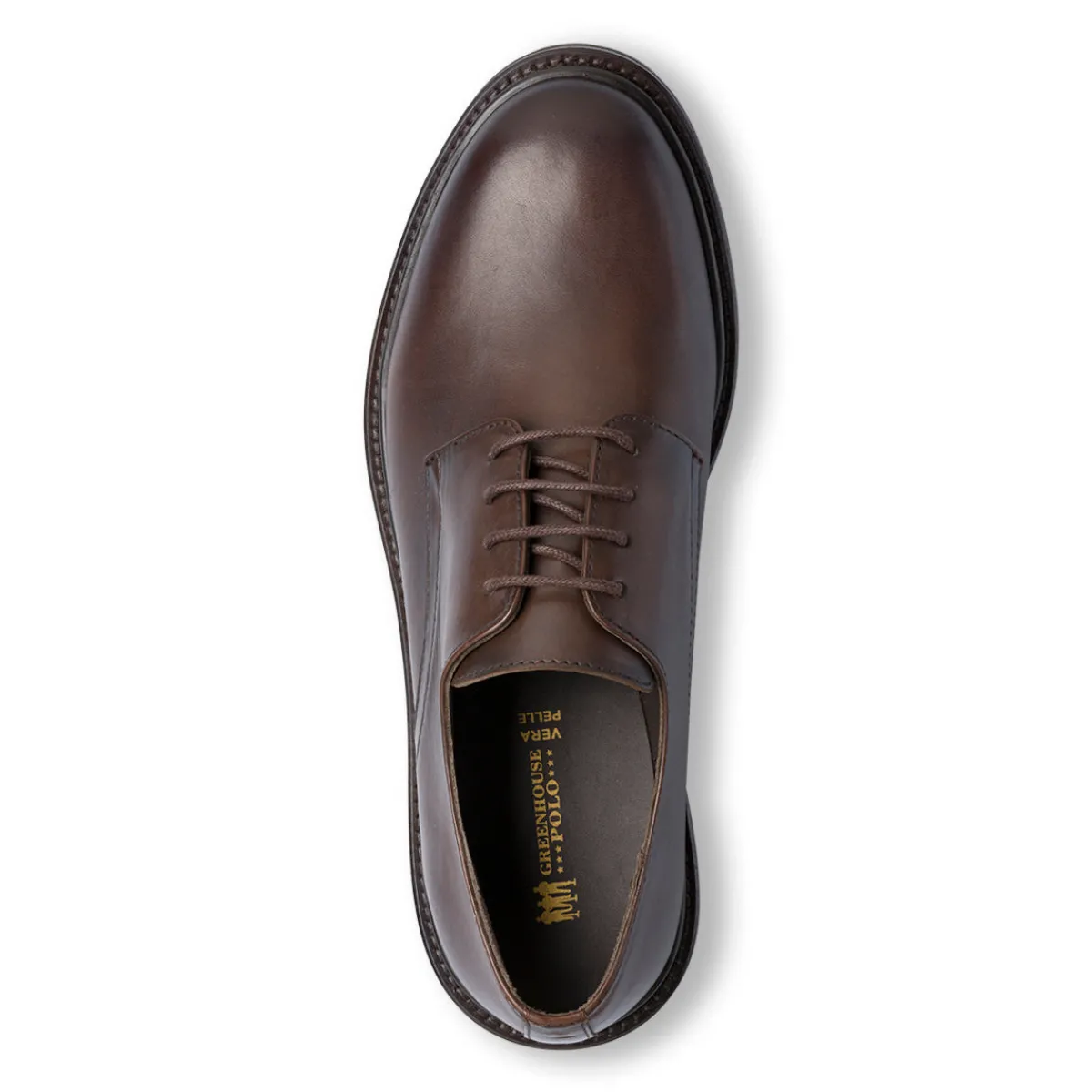 Stringate derby da uomo marroni in pelle Uomo Look Marrone Uomo 👞|Stringate Uomo