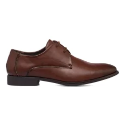 Outlet Stringate derby da uomo marroni con punta liscia Uomo Look Marrone Uomo 👞|Stringate Uomo