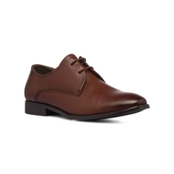 Outlet Stringate derby da uomo marroni con punta liscia Uomo Look Marrone Uomo 👞|Stringate Uomo