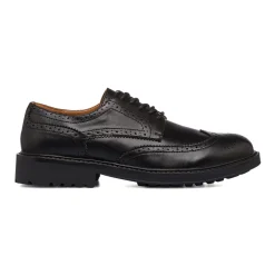 New Stringate derby da uomo nere con dettagli brogue Uomo Stringate Uomo