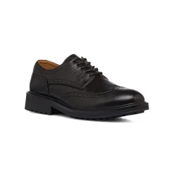 New Stringate derby da uomo nere con dettagli brogue Uomo Stringate Uomo