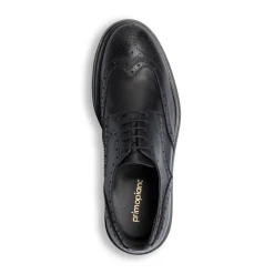 Hot Stringate derby eleganti nere da uomo in pelle con dettagli brogue Uomo Scarpe Eleganti Uomo|Scarpe Cerimonia Uomo