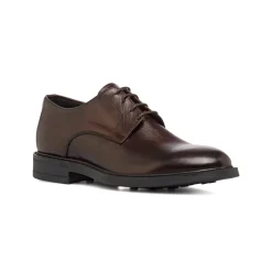 Hot Stringate Derby marroni da Uomo in pelle Uomo Scarpe Eleganti Uomo|Scarpe Cerimonia Uomo