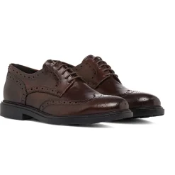 New Stringate Derby marroni da Uomo in Pelle con inserti Brogue Uomo Scarpe Eleganti Uomo|Scarpe Cerimonia Uomo