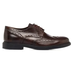 New Stringate Derby marroni da Uomo in Pelle con inserti Brogue Uomo Scarpe Eleganti Uomo|Scarpe Cerimonia Uomo