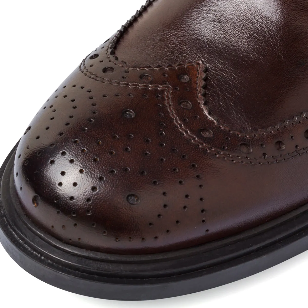 New Stringate Derby marroni da Uomo in Pelle con inserti Brogue Uomo Scarpe Eleganti Uomo|Scarpe Cerimonia Uomo