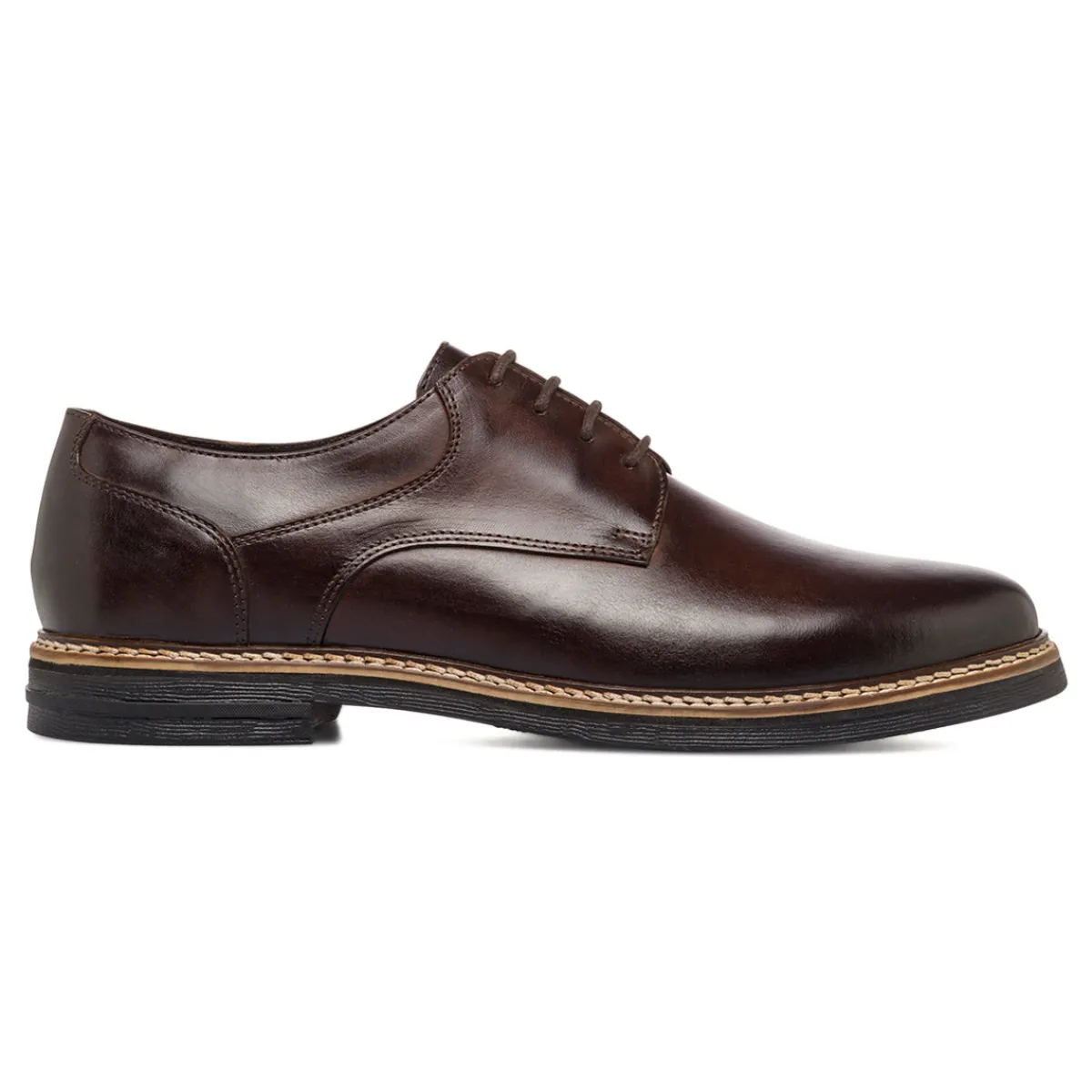 Clearance Stringate derby marroni in Pelle da Uomo con Memory Uomo Scarpe Eleganti Uomo|Scarpe Cerimonia Uomo