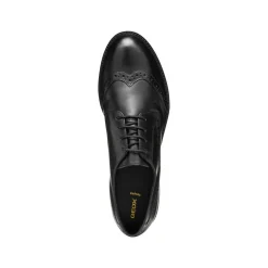 New Stringate derby nere da Donna in pelle con suola traspirante Donna Stringate Donna