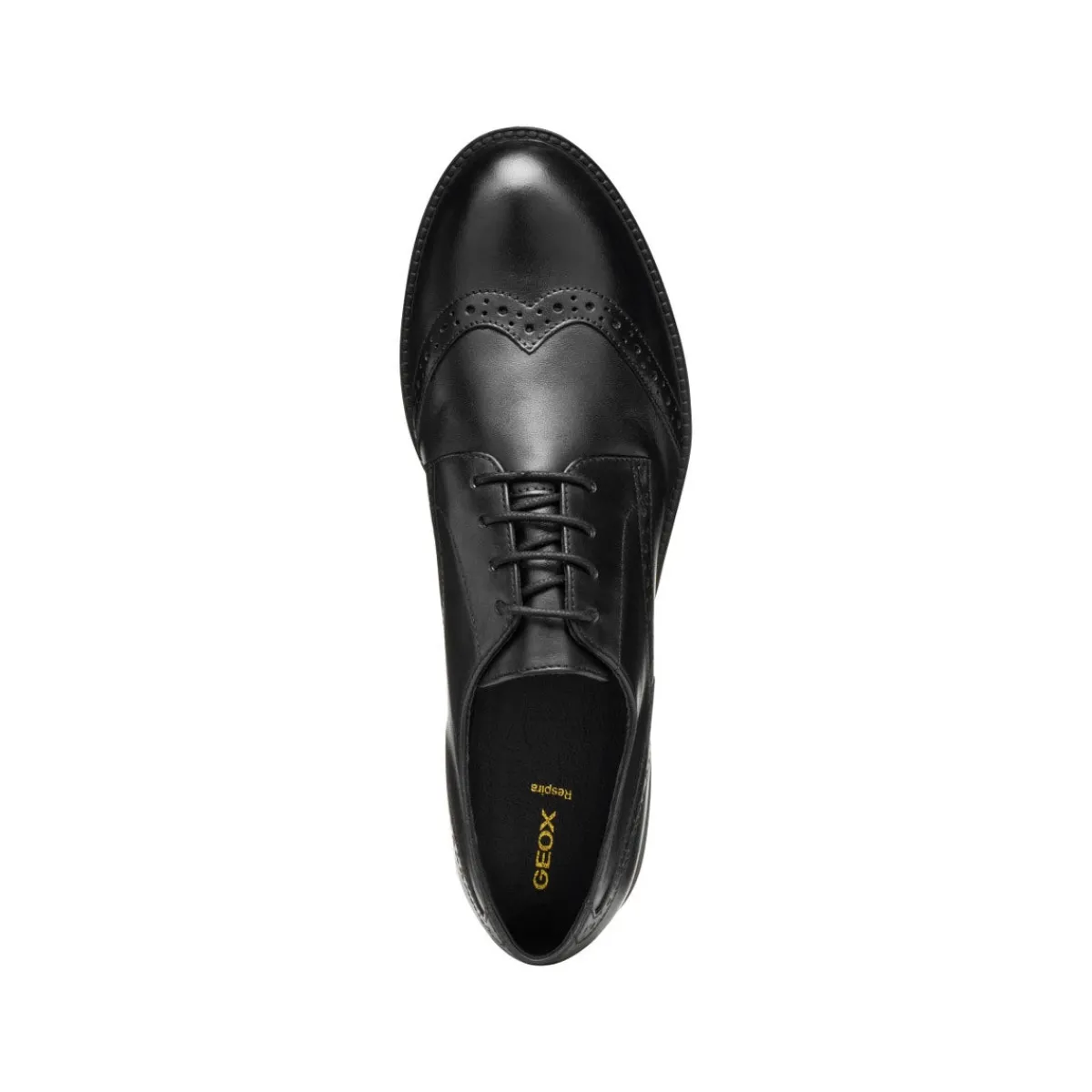 New Stringate derby nere da Donna in pelle con suola traspirante Donna Stringate Donna